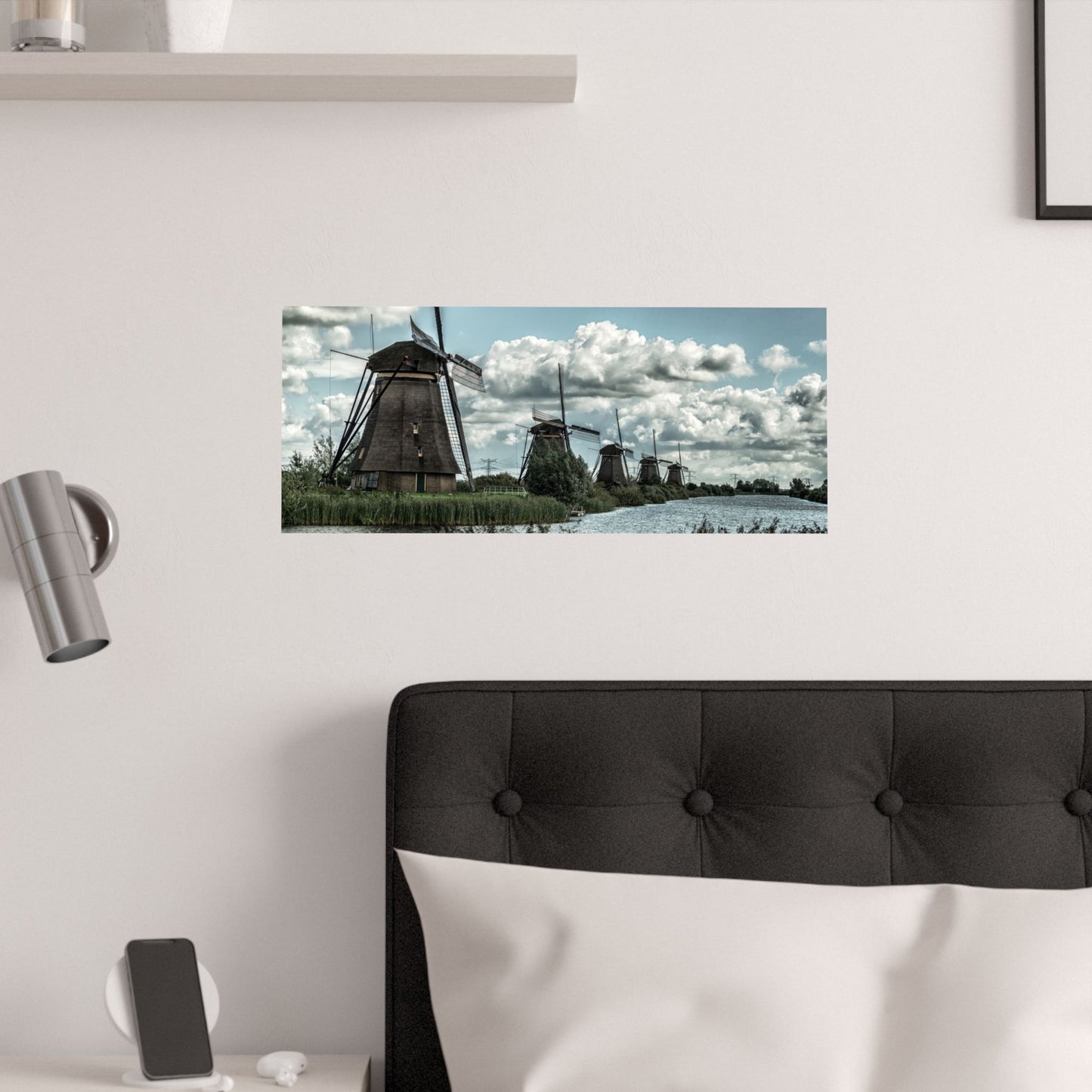 Poster Print - Dutch Windmill Landscape Scene