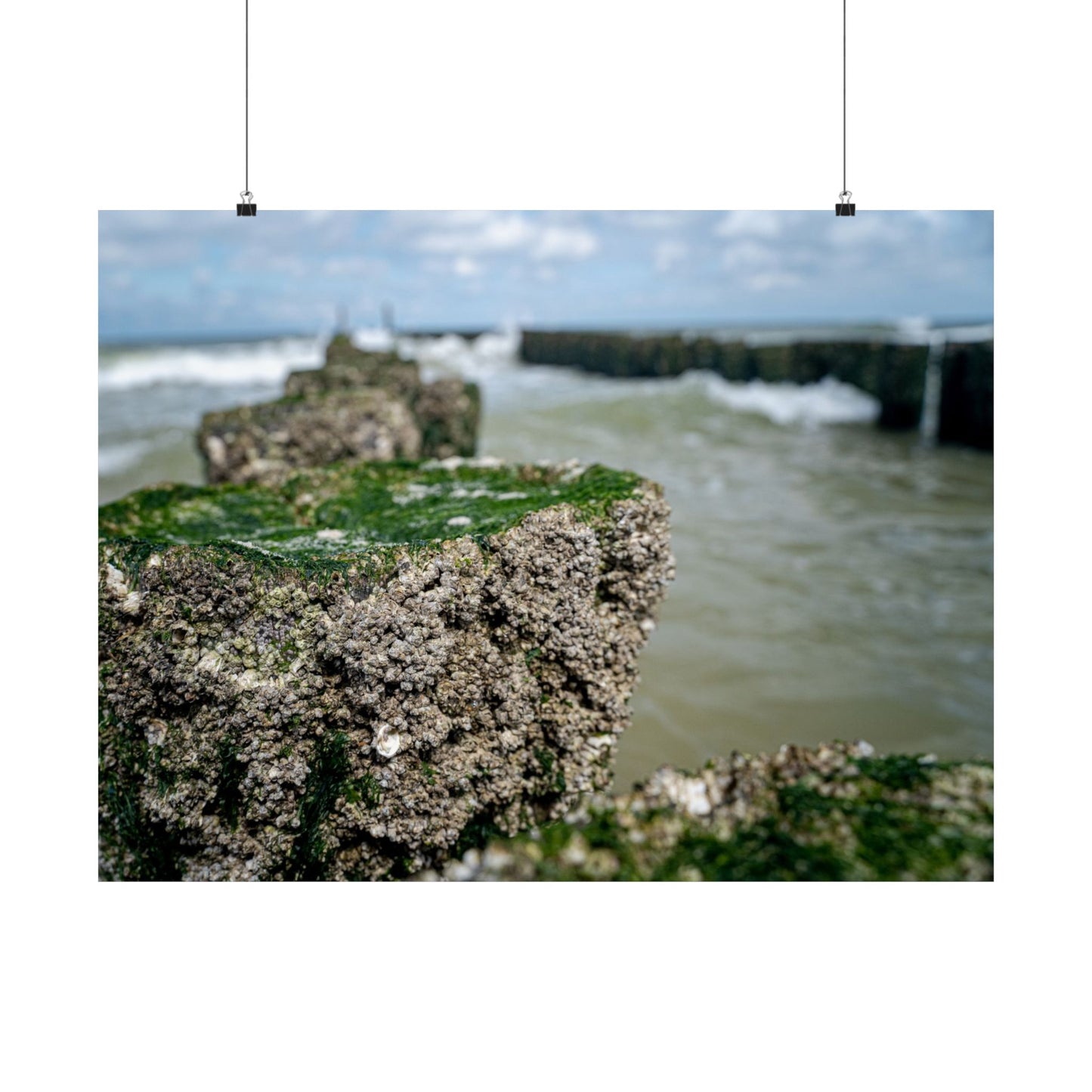 Satin Poster - Wadden Sea Panoramic View, Rocks