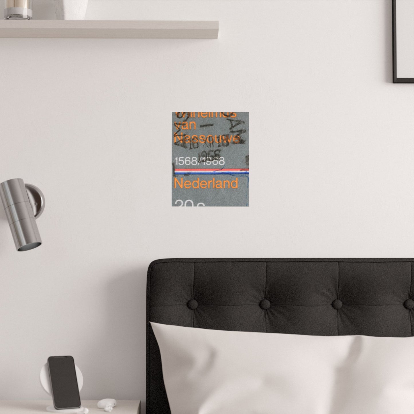 Satin Posters Dutch Stamp Orange Retro Wall Art Print