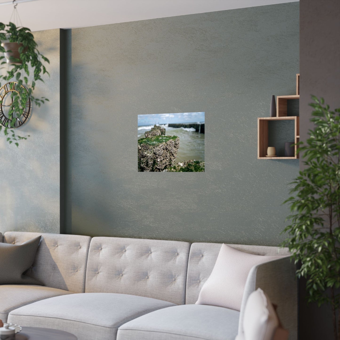Satin Poster - Wadden Sea Panoramic View, Rocks