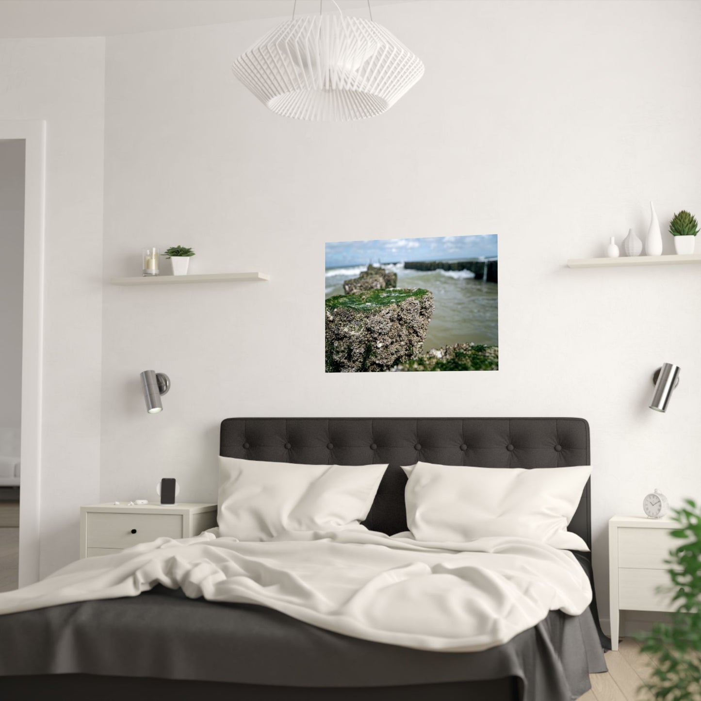 Satin Poster - Wadden Sea Panoramic View, Rocks
