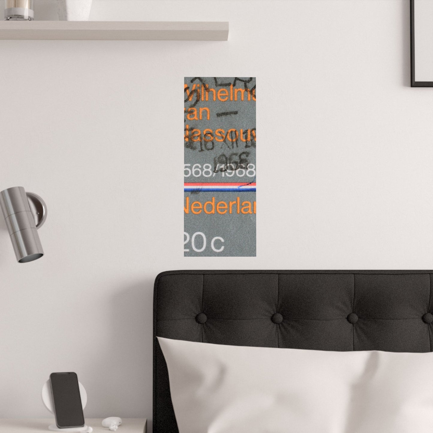 Satin Posters Dutch Stamp Orange Retro Wall Art Print