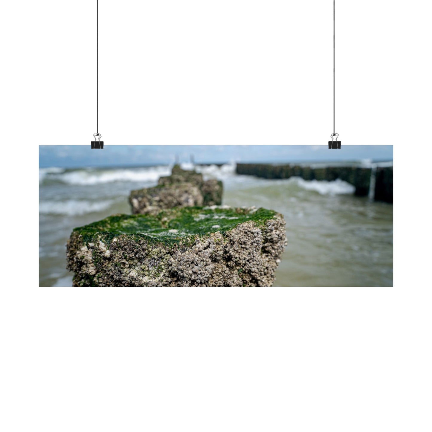 Satin Poster - Wadden Sea Panoramic View, Rocks