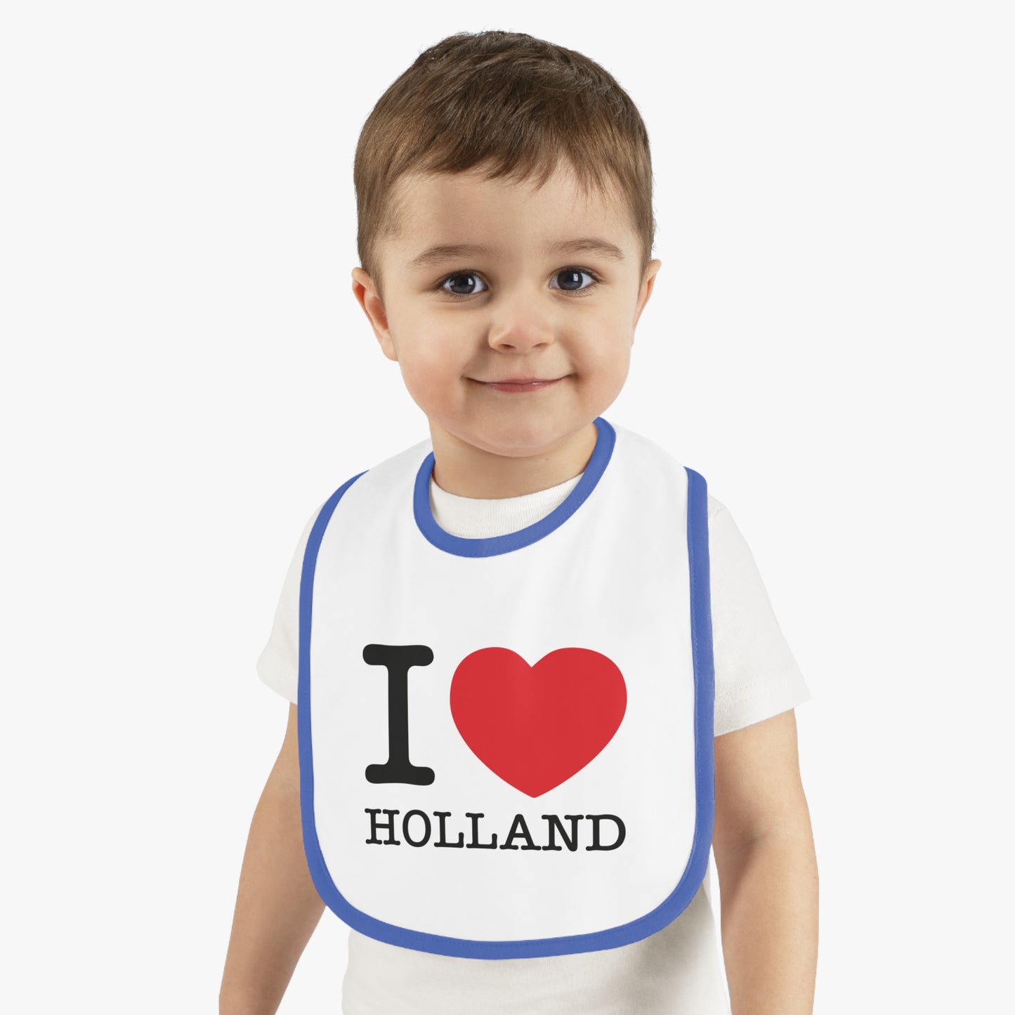 Baby Contrast Trim Jersey Bib