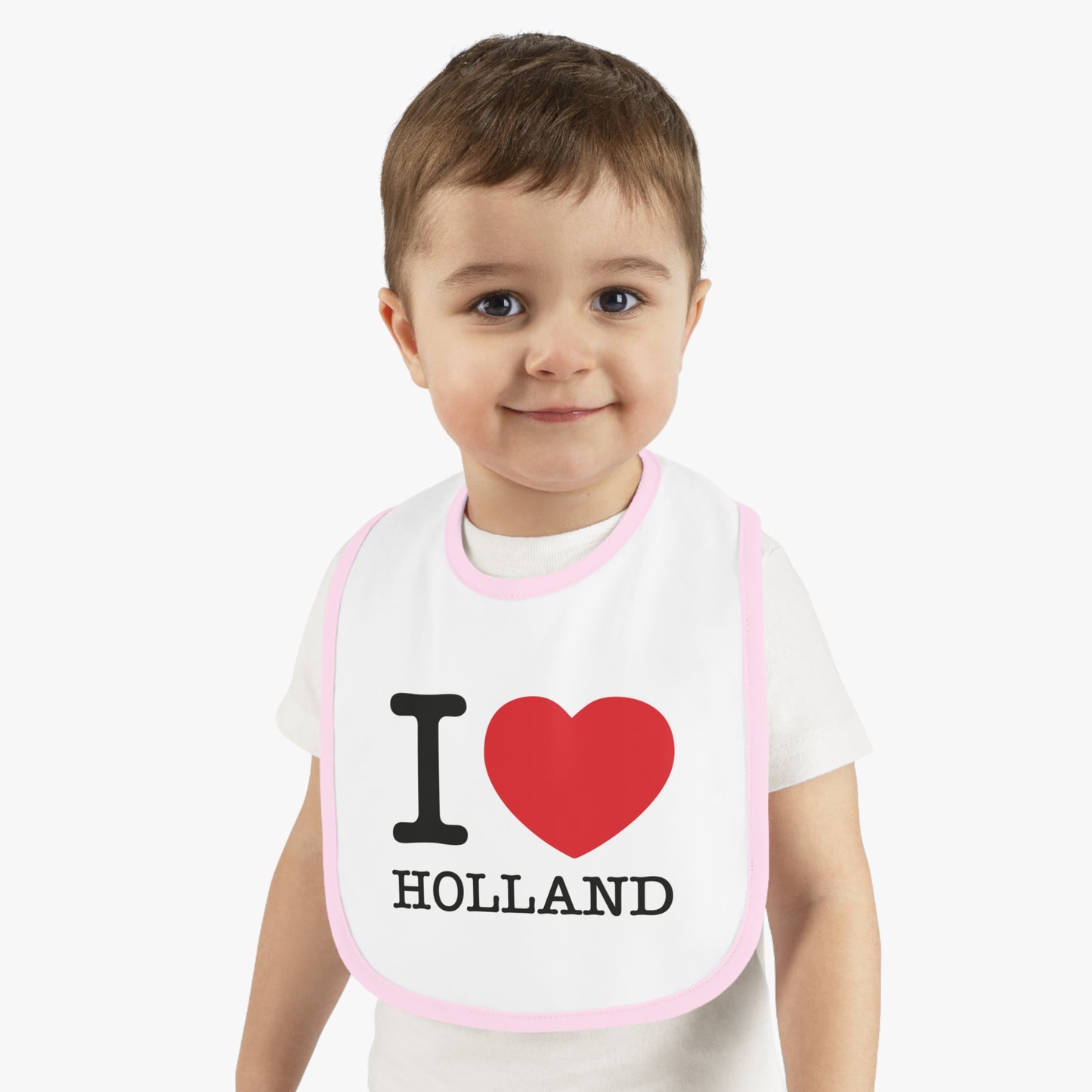 Baby Contrast Trim Jersey Bib