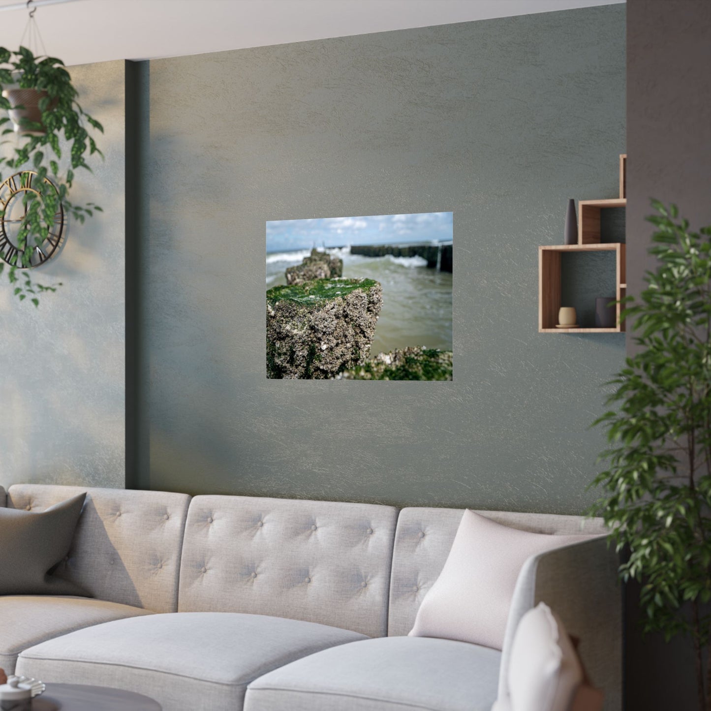 Satin Poster - Wadden Sea Panoramic View, Rocks