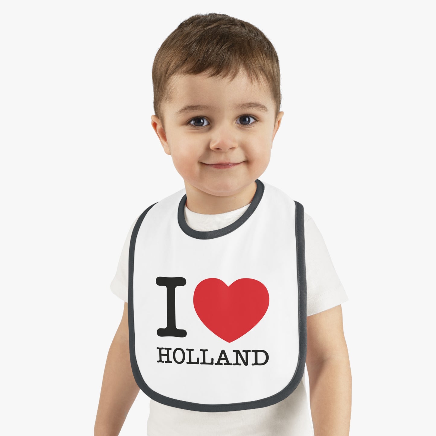 Baby Contrast Trim Jersey Bib