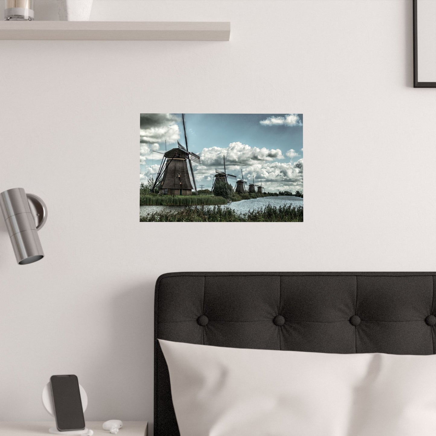 Poster Print - Dutch Windmill Landscape Scene