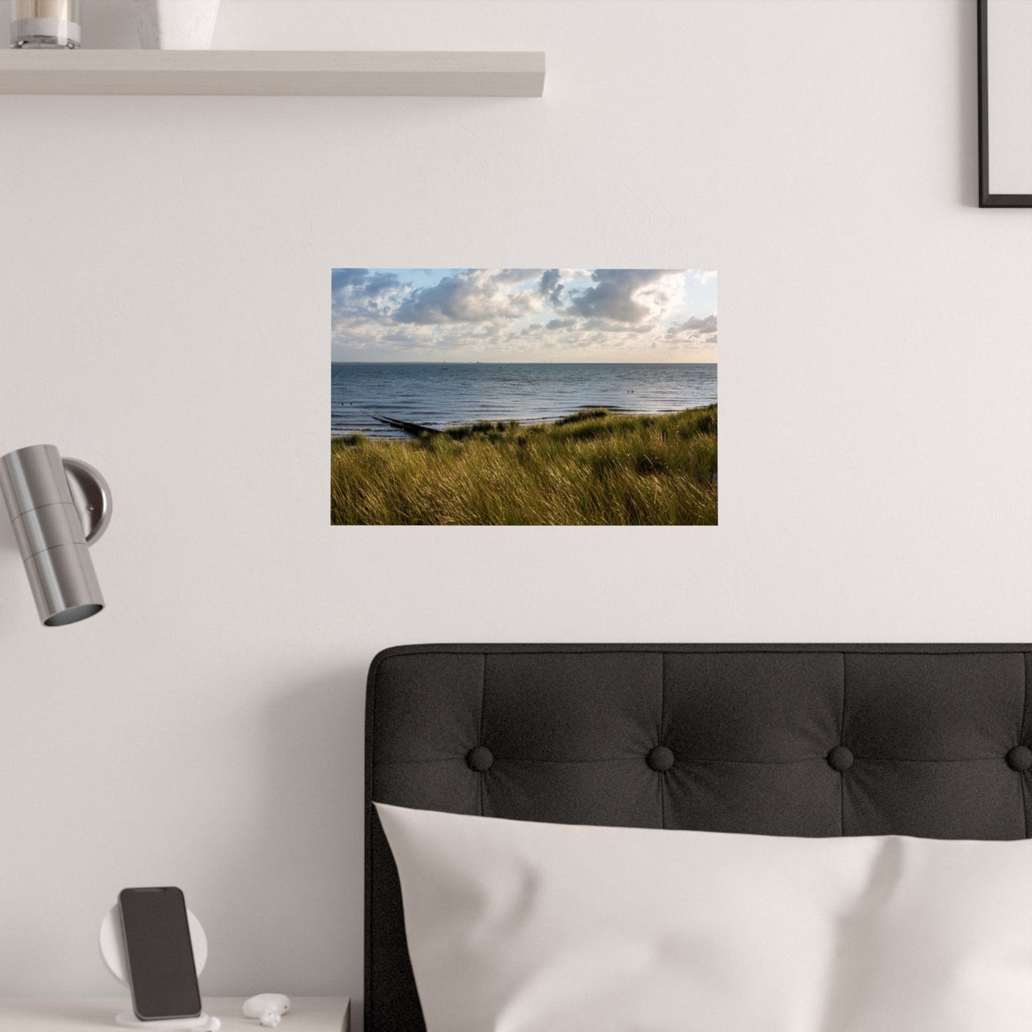 Satin Poster - Beautiful Shot Sandy Beach Cloudy Sky Vlissingen Zeeland Netherlands