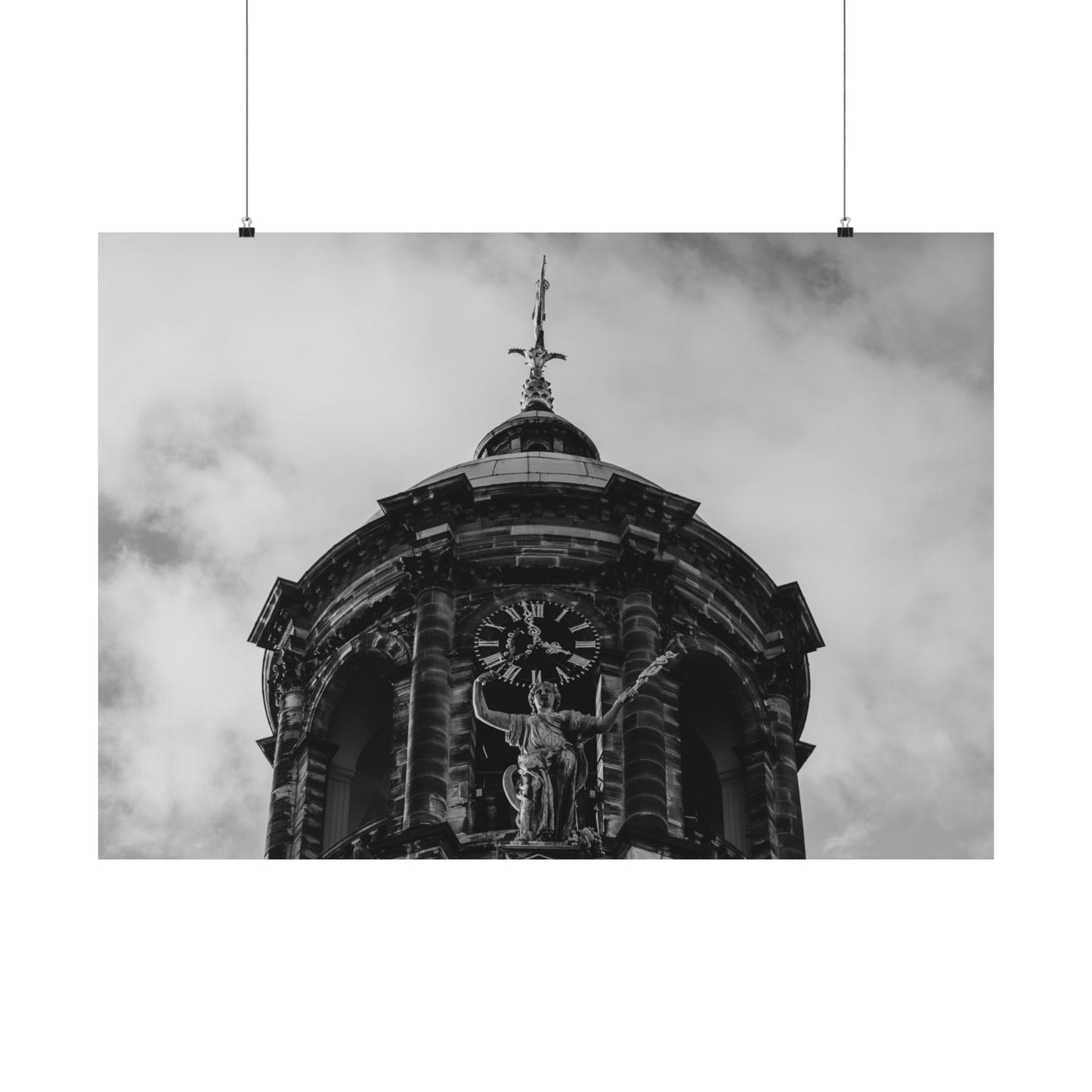 Satin Posters - Royal Palace Dam Square Amsterdam Netherlands Greyscale Design