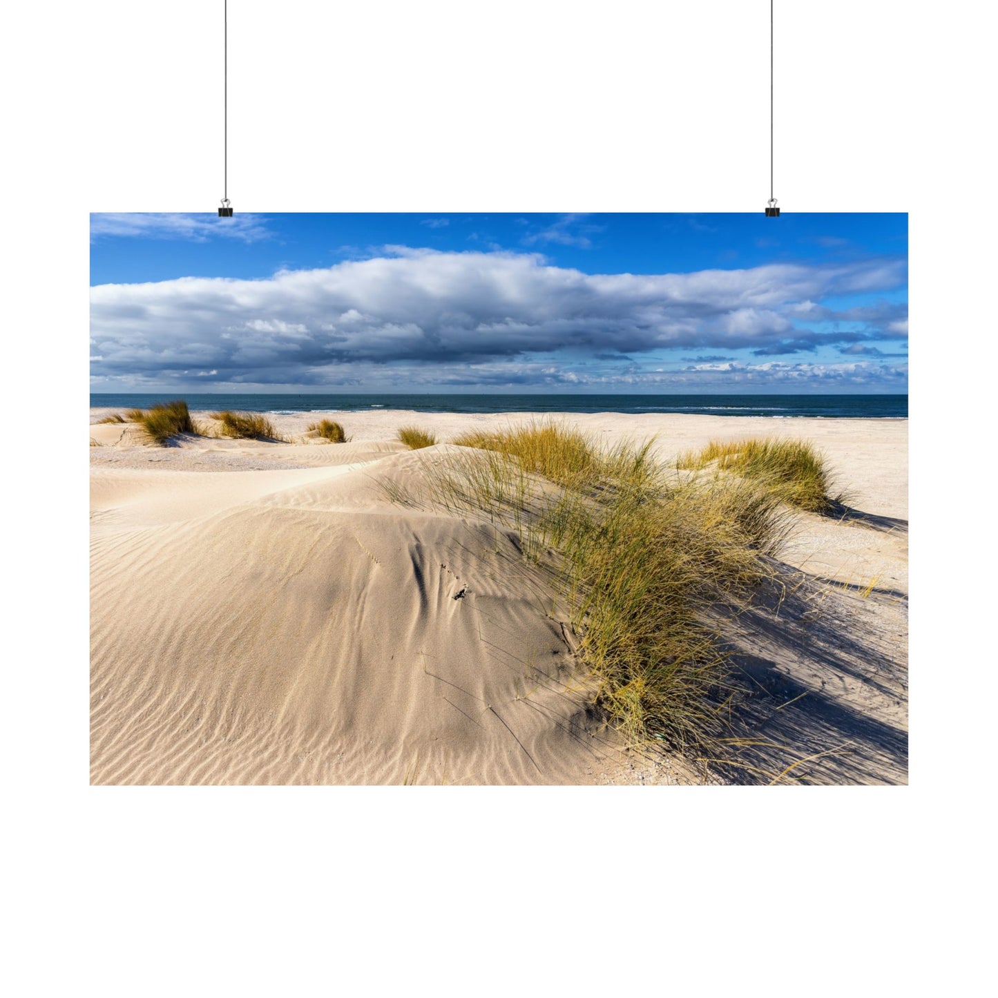 Satin Poster - Beach in Holland Summer Scene