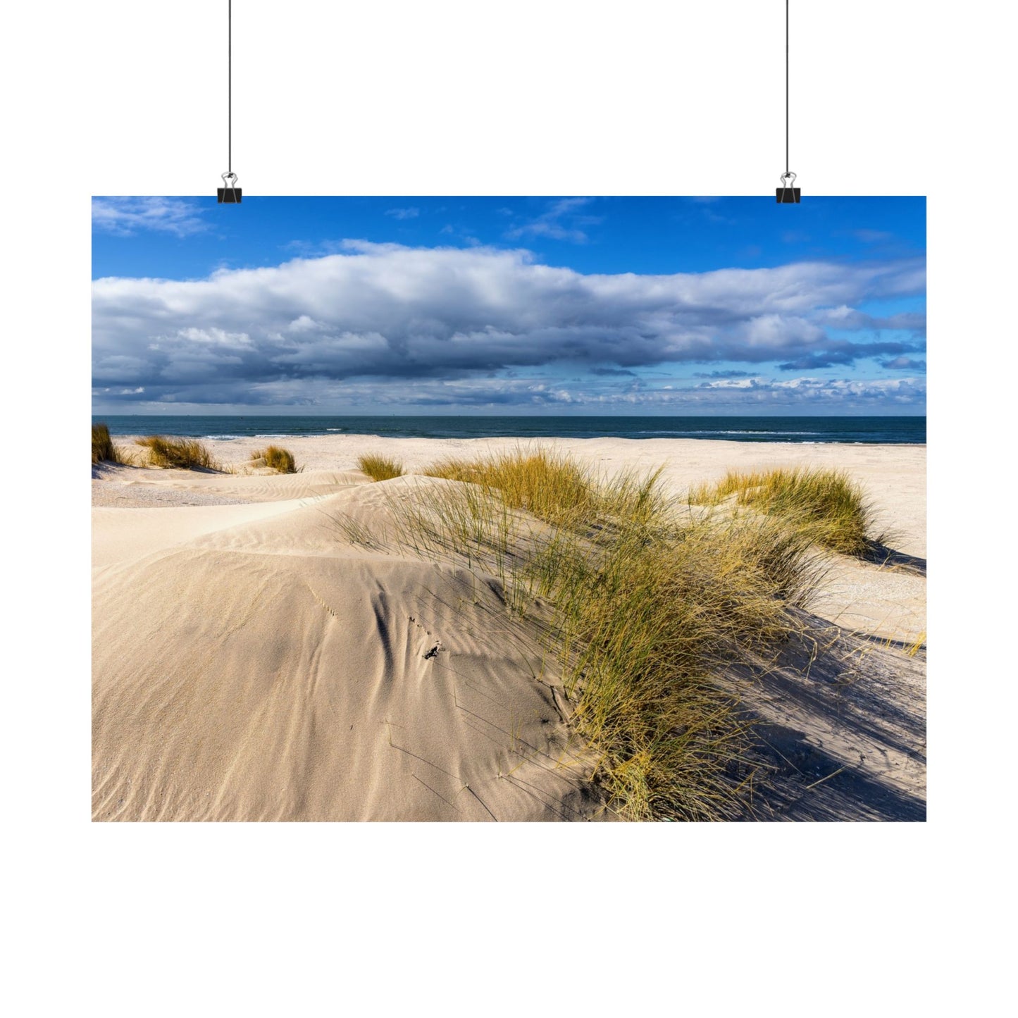 Satin Poster - Beach in Holland Summer Scene