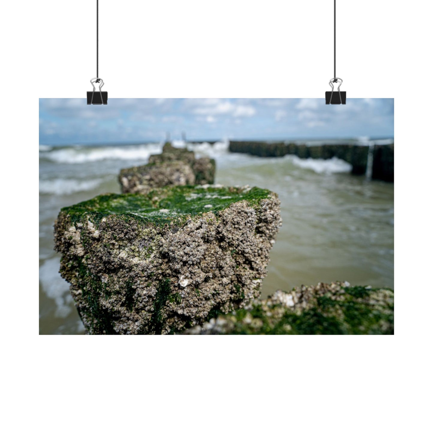 Satin Poster - Wadden Sea Panoramic View, Rocks