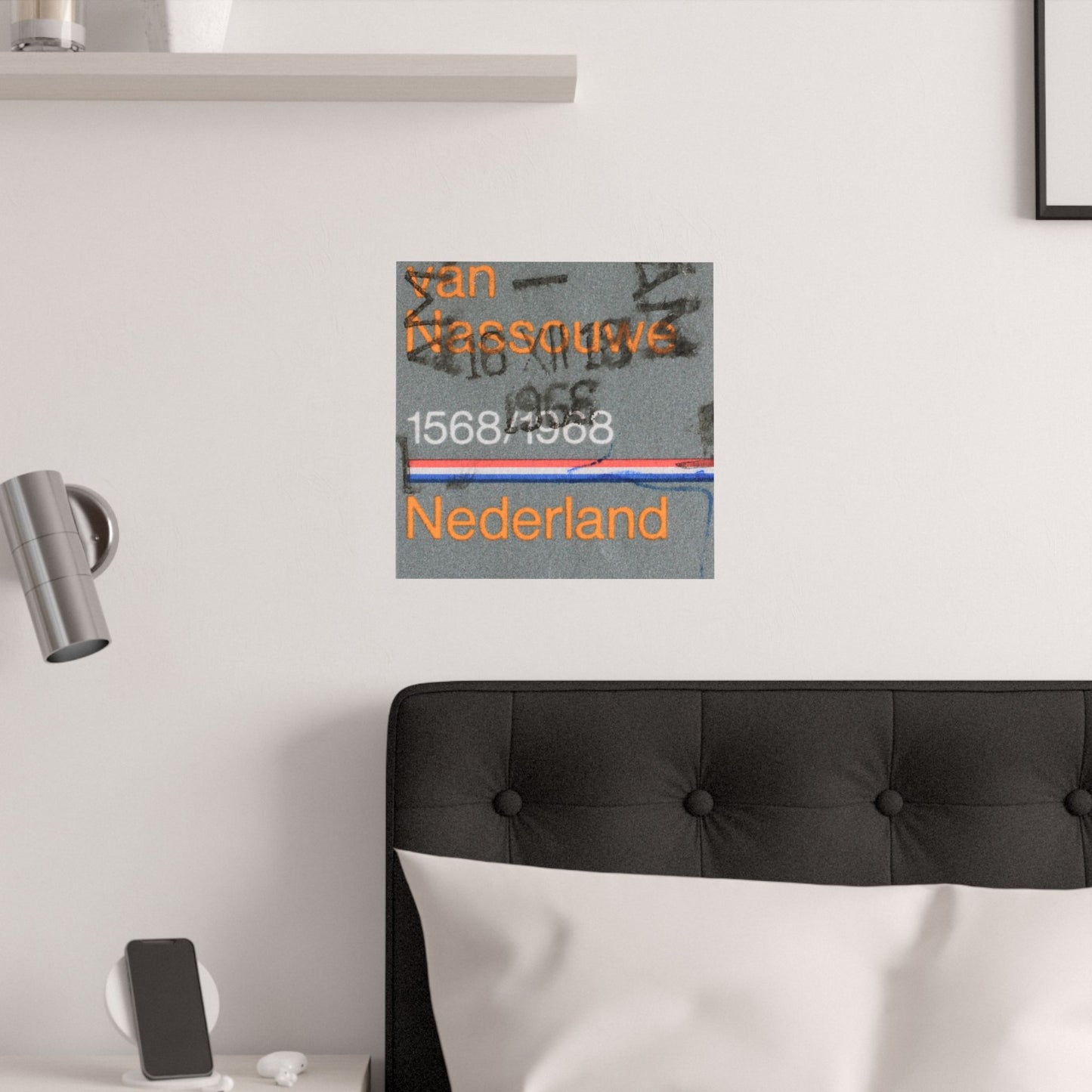 Satin Posters Dutch Stamp Orange Retro Wall Art Print