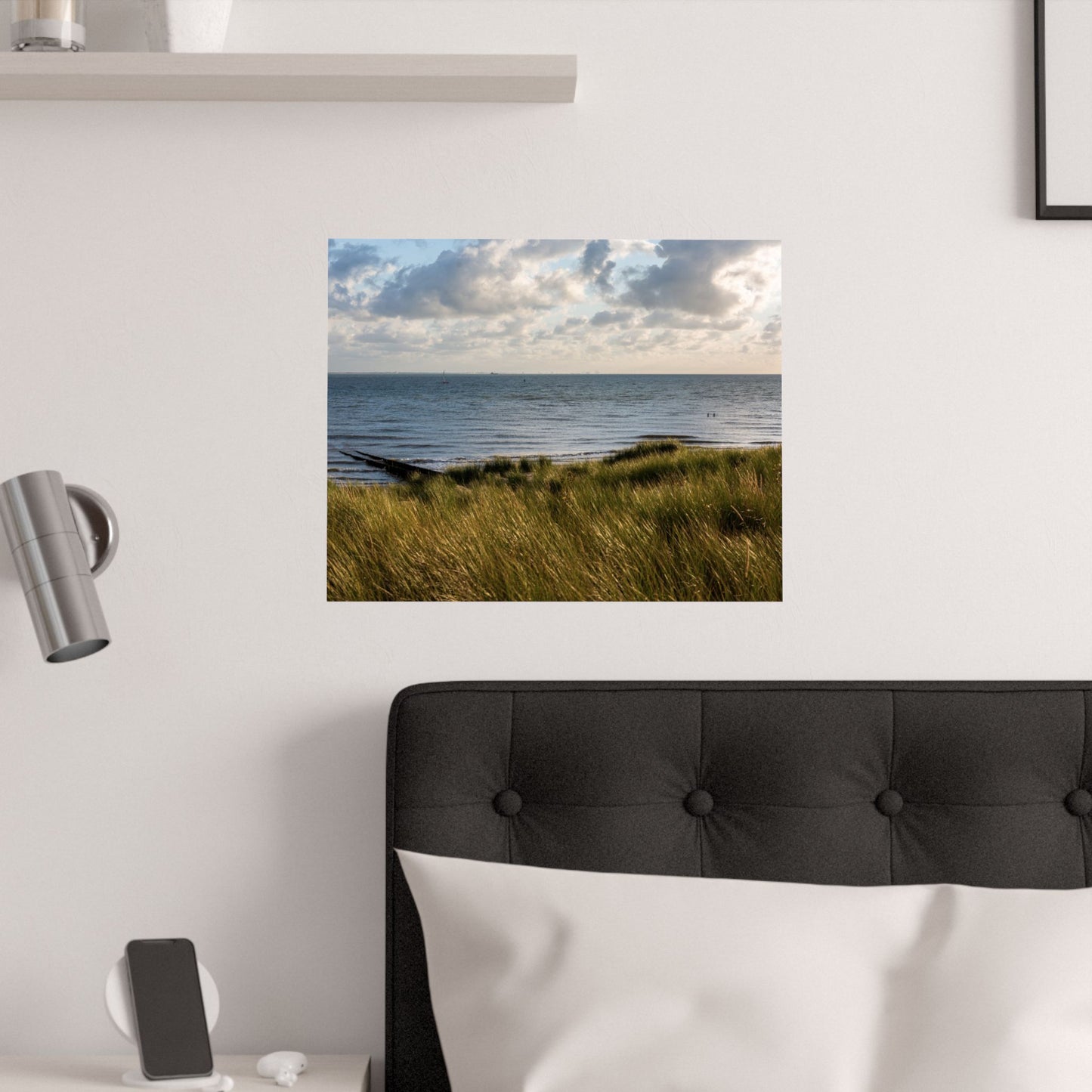 Satin Poster - Beautiful Shot Sandy Beach Cloudy Sky Vlissingen Zeeland Netherlands