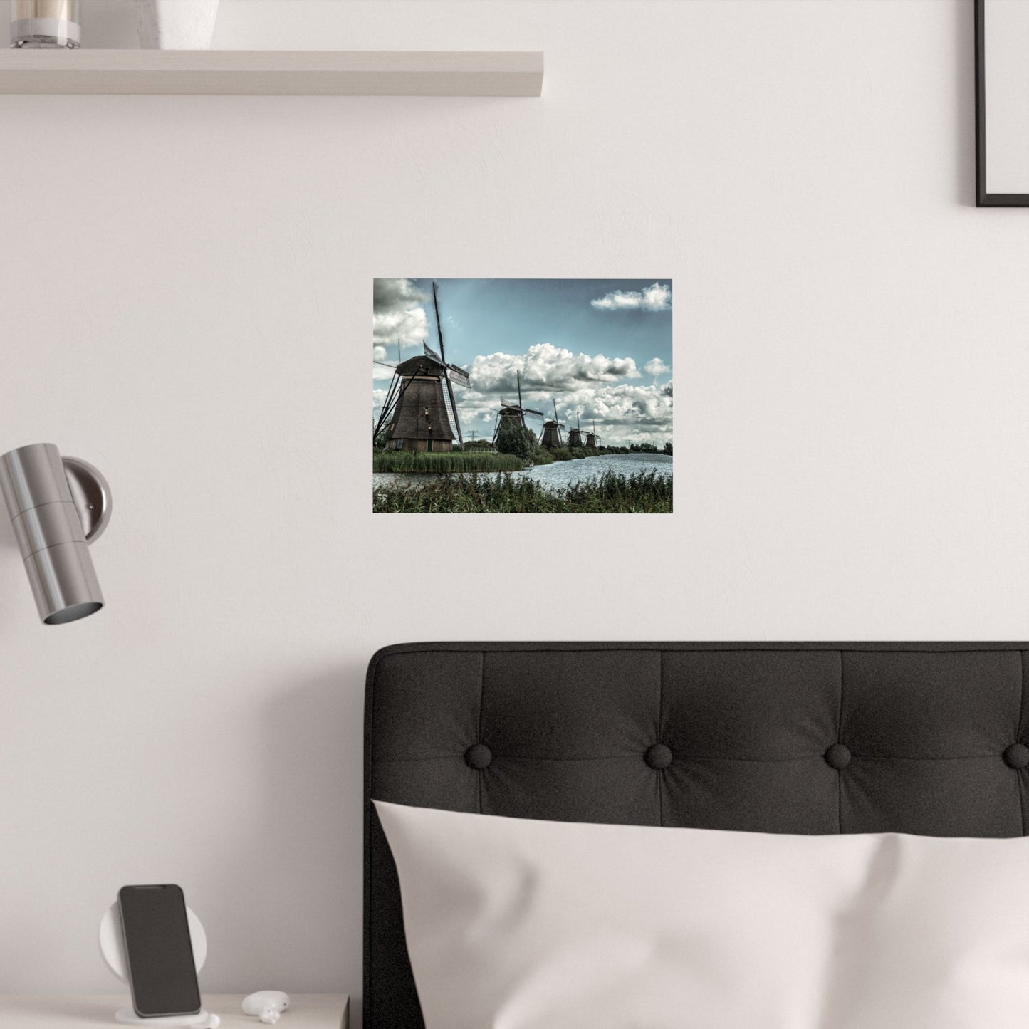 Poster Print - Dutch Windmill Landscape Scene