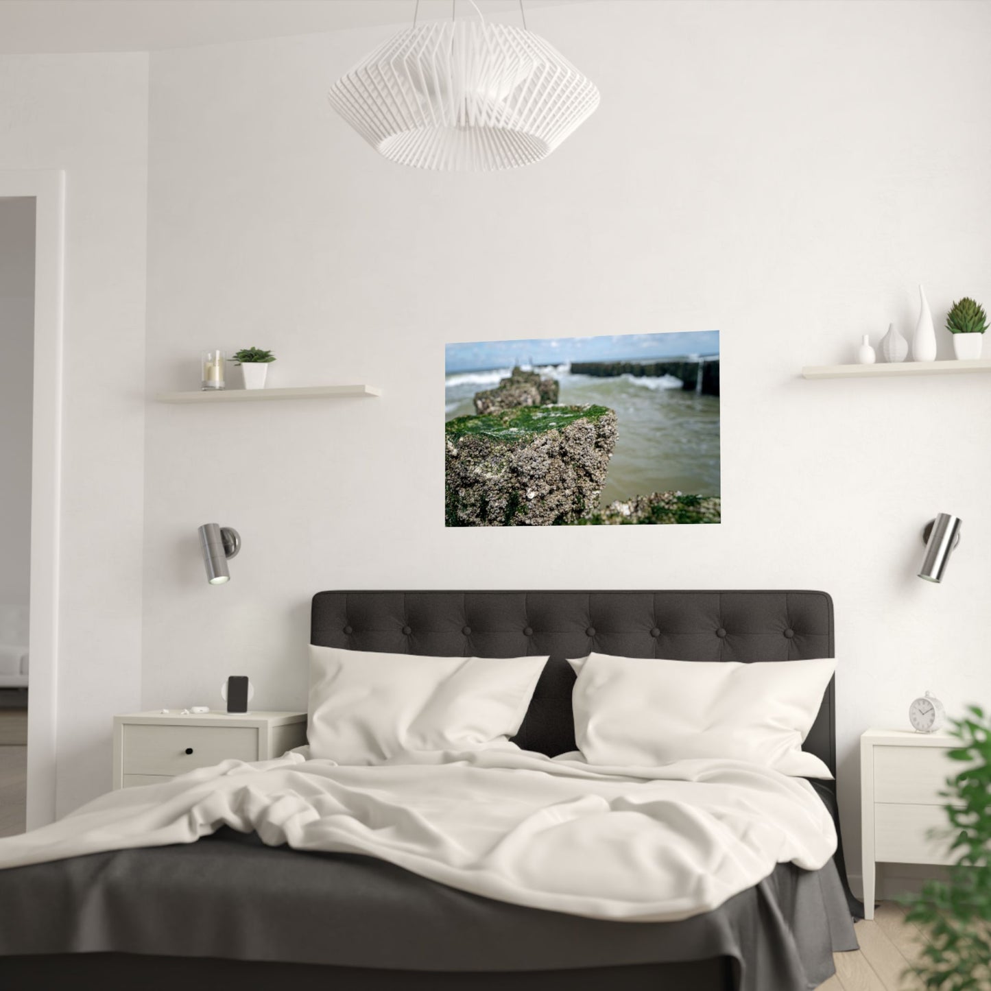 Satin Poster - Wadden Sea Panoramic View, Rocks