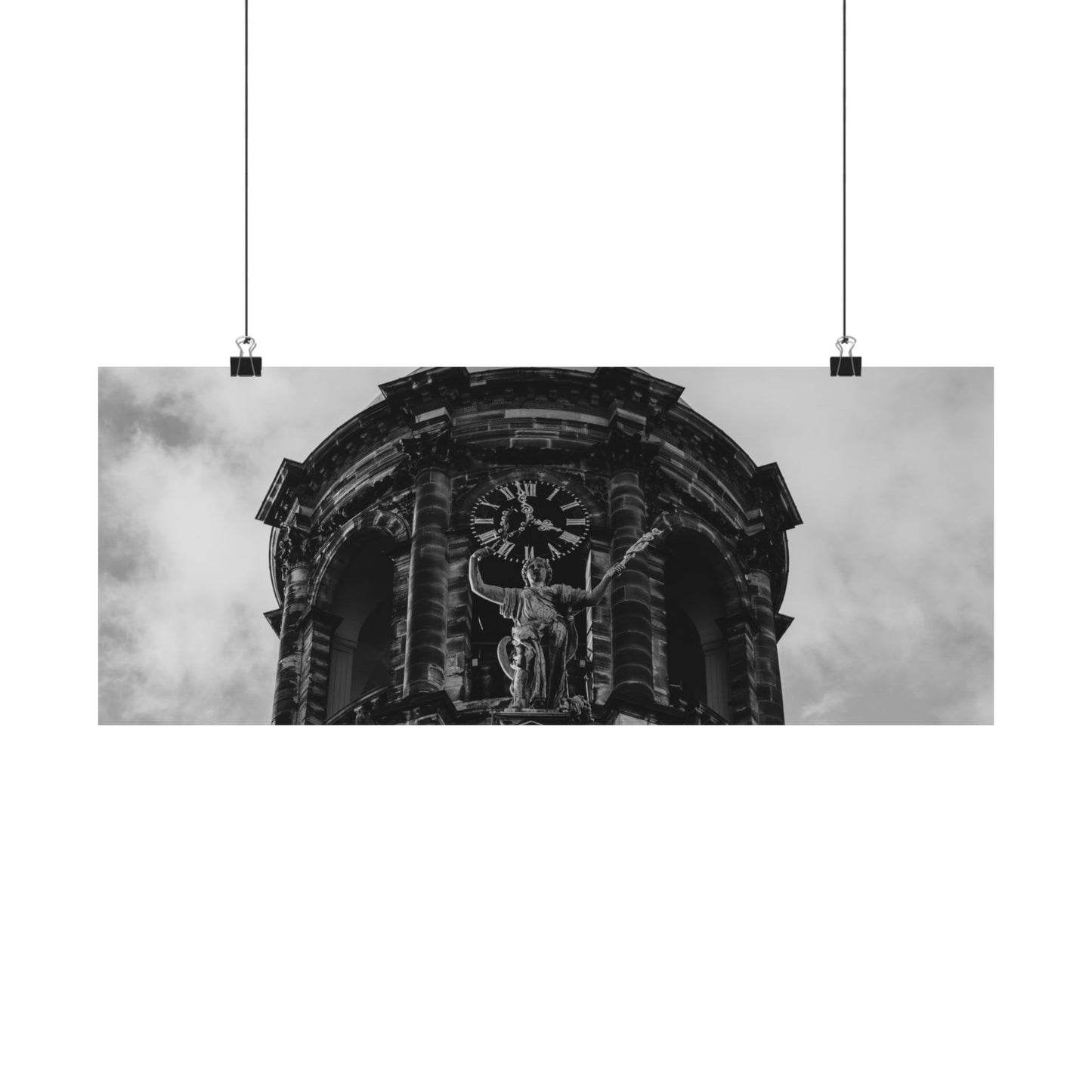 Satin Posters - Royal Palace Dam Square Amsterdam Netherlands Greyscale Design