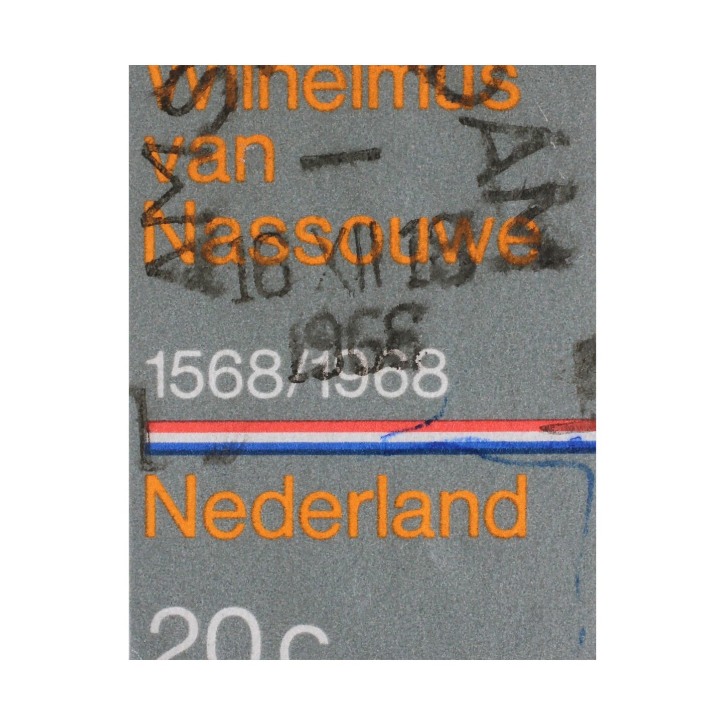 Satin Posters Dutch Stamp Orange Retro Wall Art Print