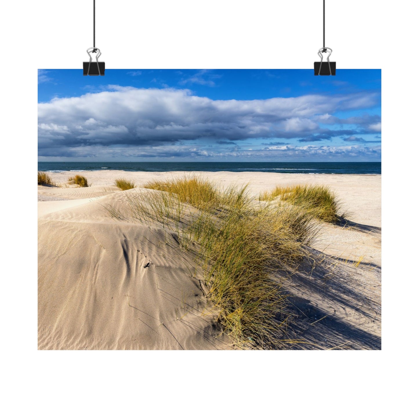 Satin Poster - Beach in Holland Summer Scene