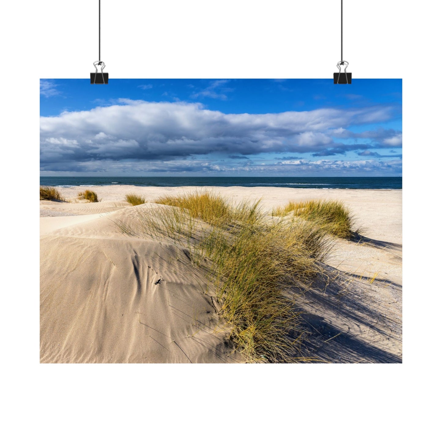 Satin Poster - Beach in Holland Summer Scene