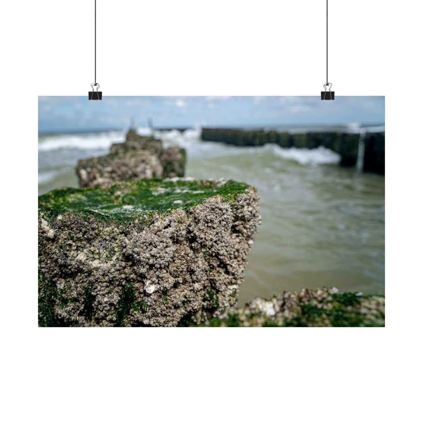 Satin Poster - Wadden Sea Panoramic View, Rocks
