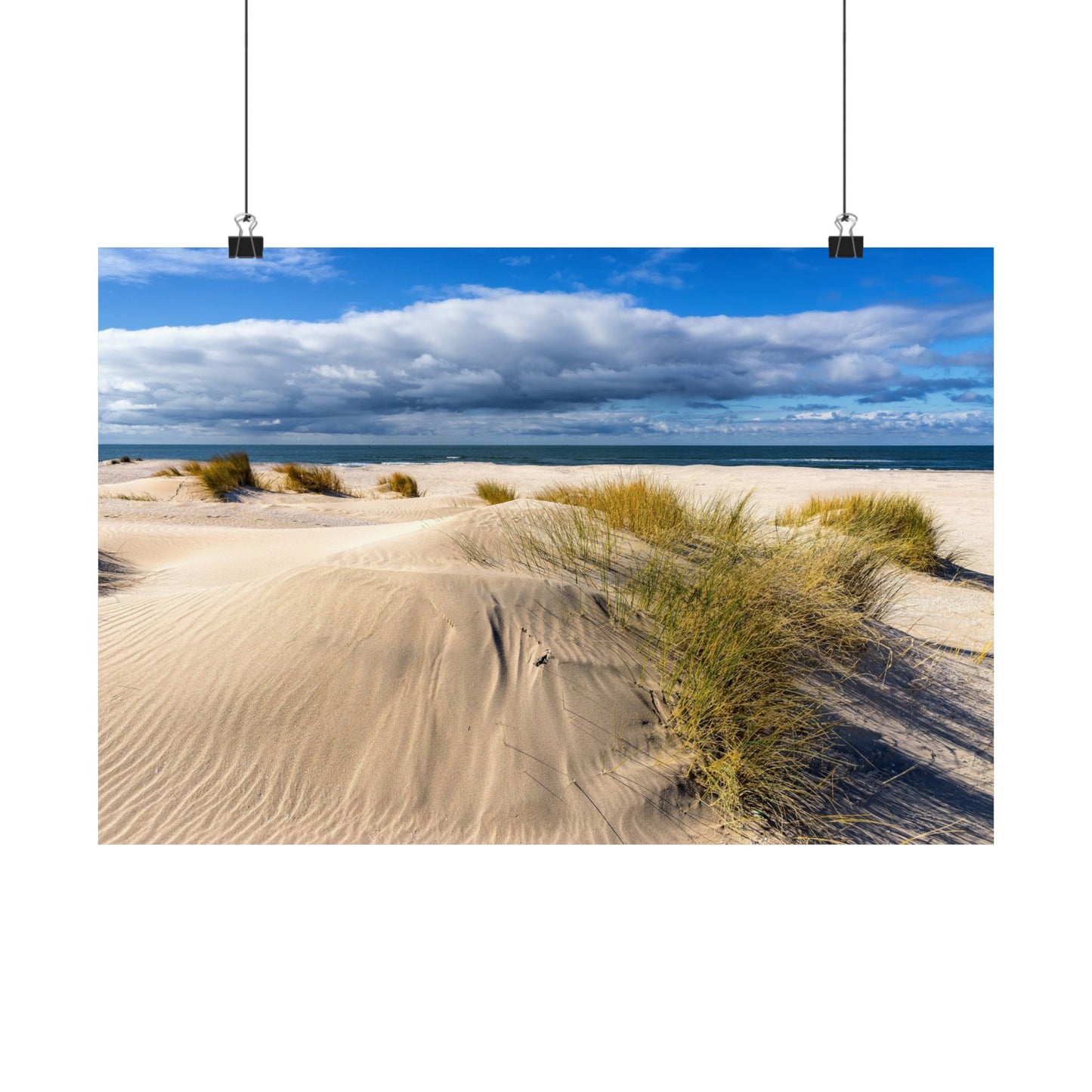 Satin Poster - Beach in Holland Summer Scene