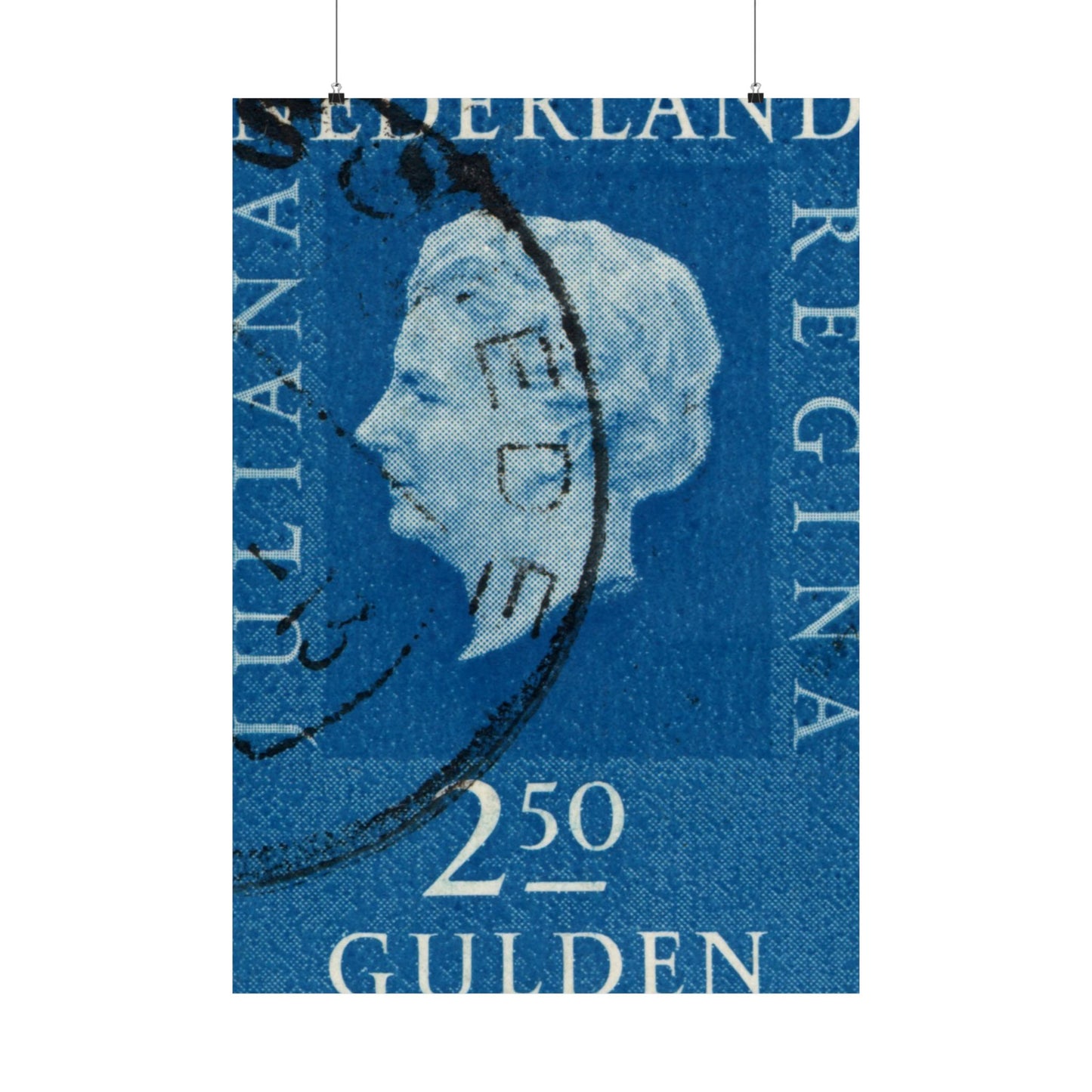 Satin Poster - Queen Wilhelmina Stamp Edition