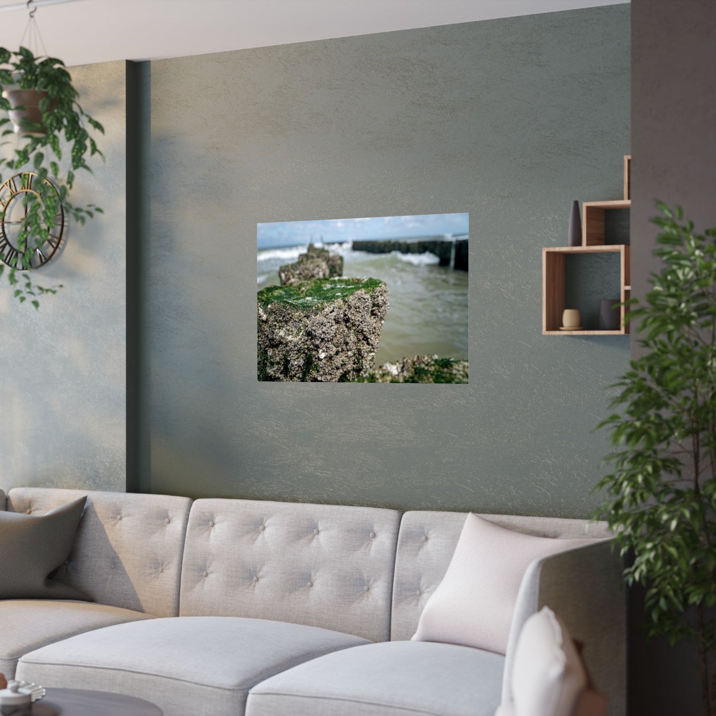 Satin Poster - Wadden Sea Panoramic View, Rocks