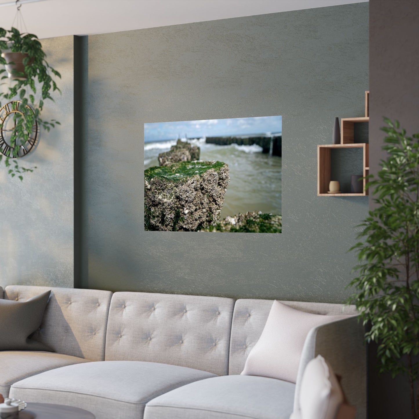 Satin Poster - Wadden Sea Panoramic View, Rocks