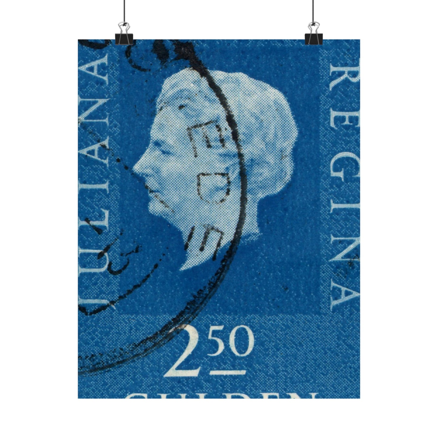 Satin Poster - Queen Wilhelmina Stamp Edition