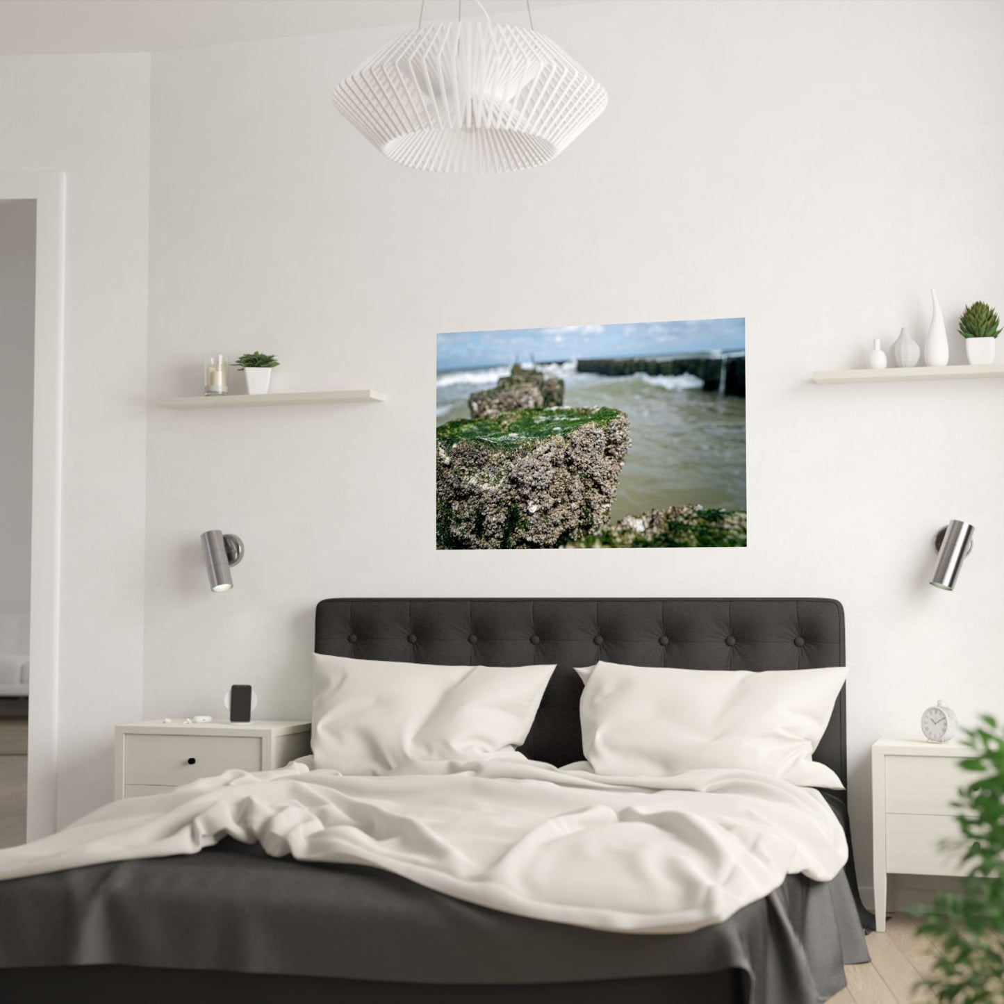 Satin Poster - Wadden Sea Panoramic View, Rocks