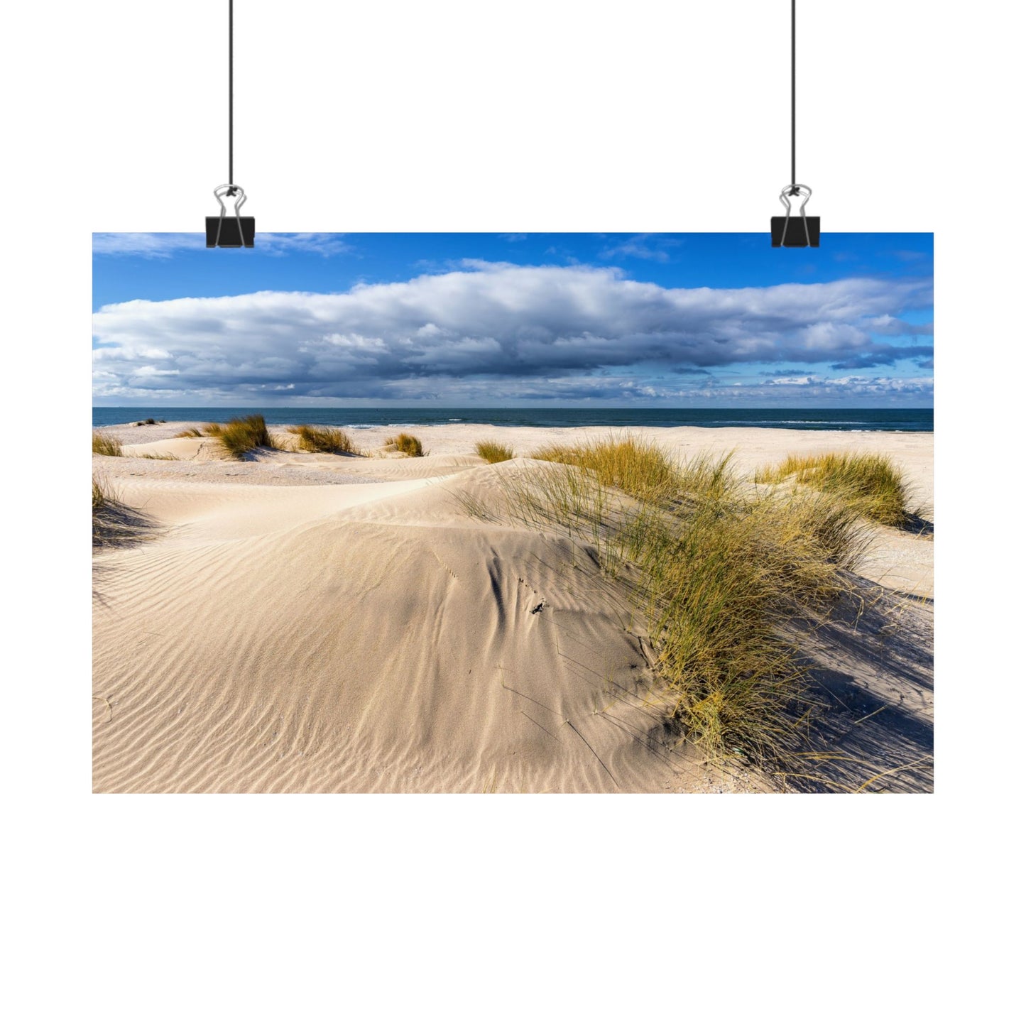 Satin Poster - Beach in Holland Summer Scene