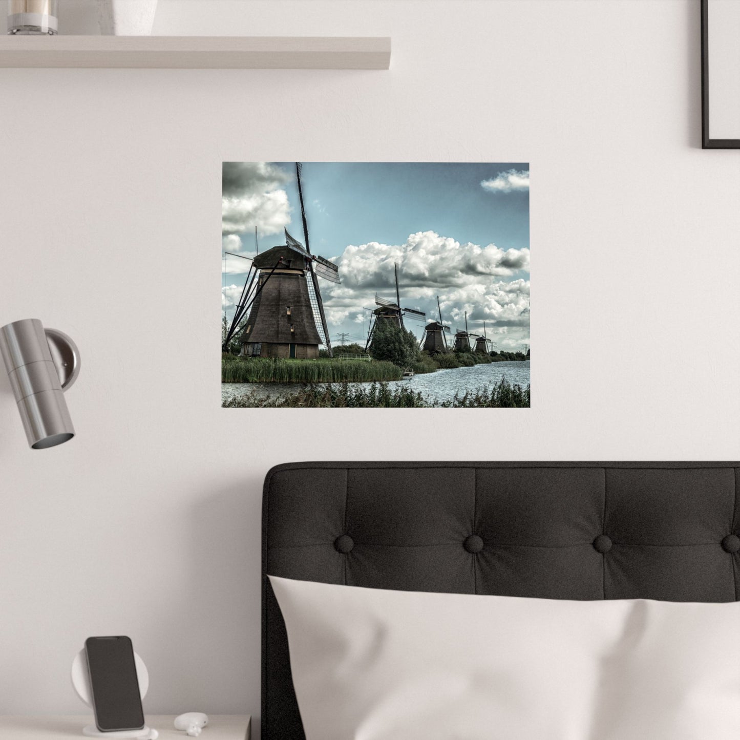 Poster Print - Dutch Windmill Landscape Scene