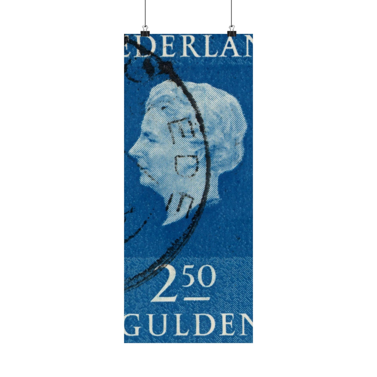 Satin Poster - Queen Wilhelmina Stamp Edition