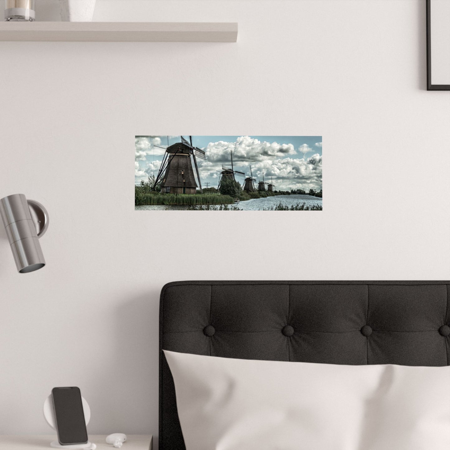 Poster Print - Dutch Windmill Landscape Scene