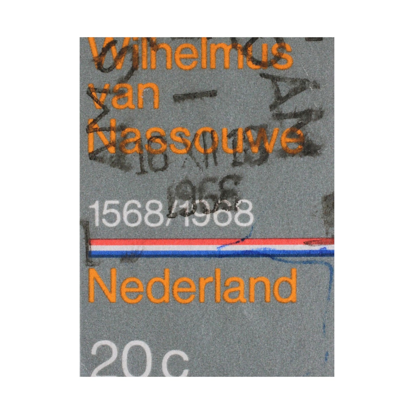 Satin Posters Dutch Stamp Orange Retro Wall Art Print