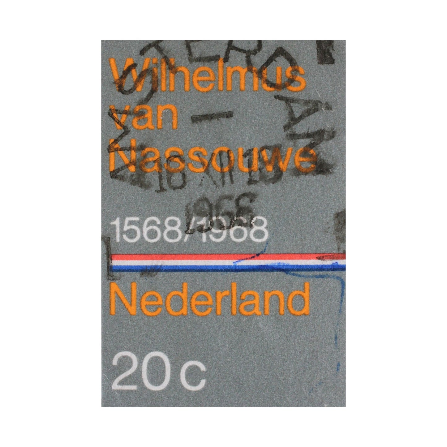 Satin Posters Dutch Stamp Orange Retro Wall Art Print