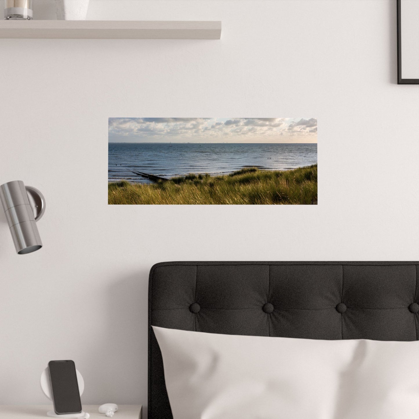 Satin Poster - Beautiful Shot Sandy Beach Cloudy Sky Vlissingen Zeeland Netherlands