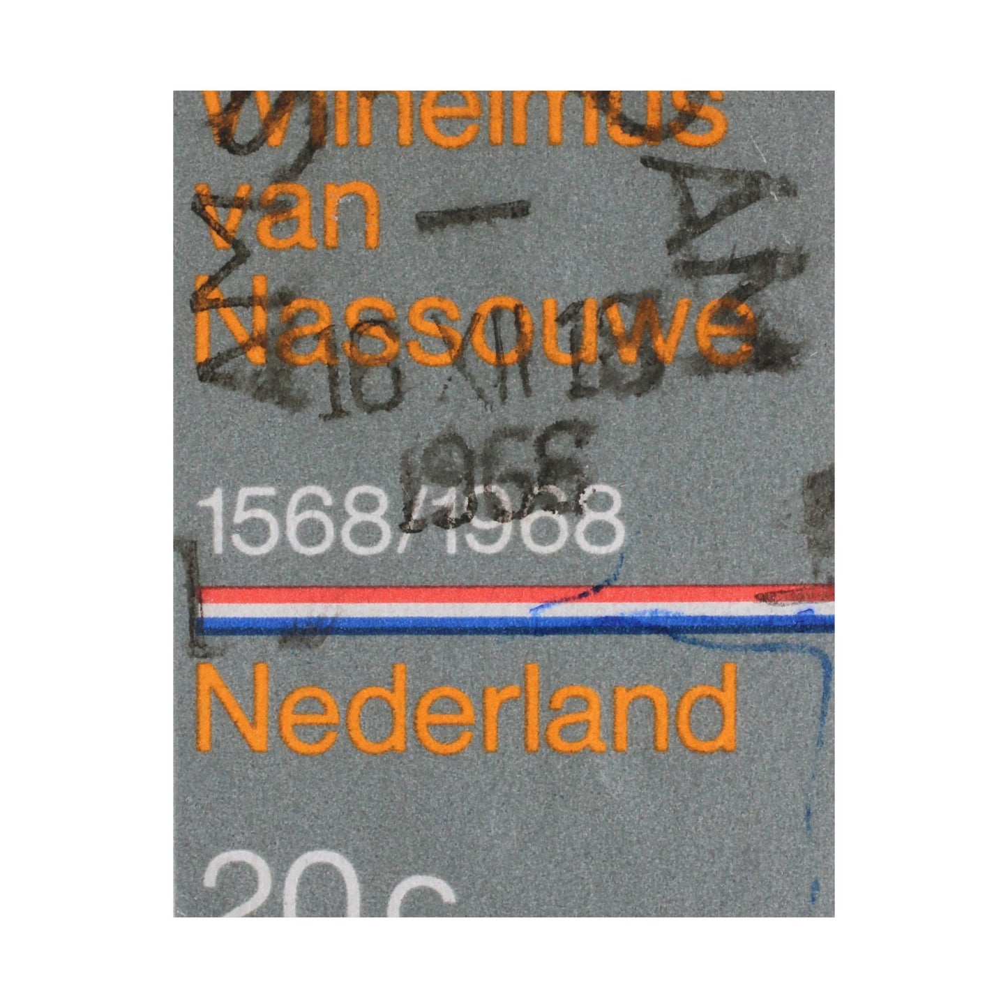 Satin Posters Dutch Stamp Orange Retro Wall Art Print