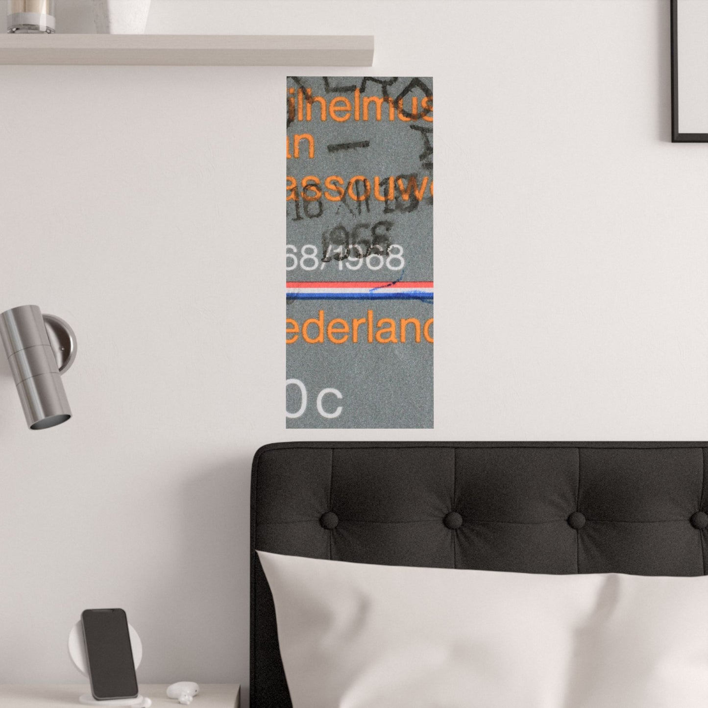Satin Posters Dutch Stamp Orange Retro Wall Art Print