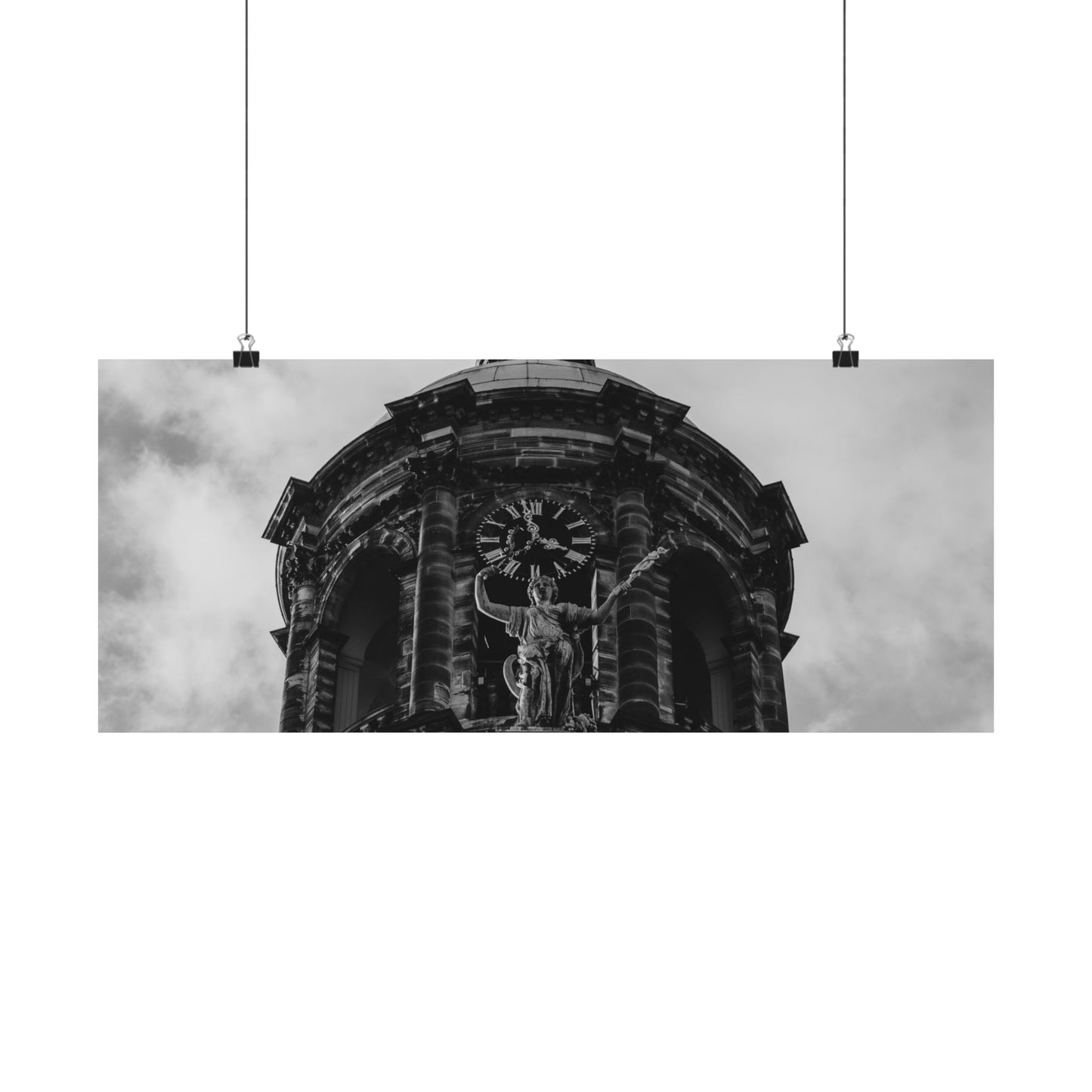 Satin Posters - Royal Palace Dam Square Amsterdam Netherlands Greyscale Design