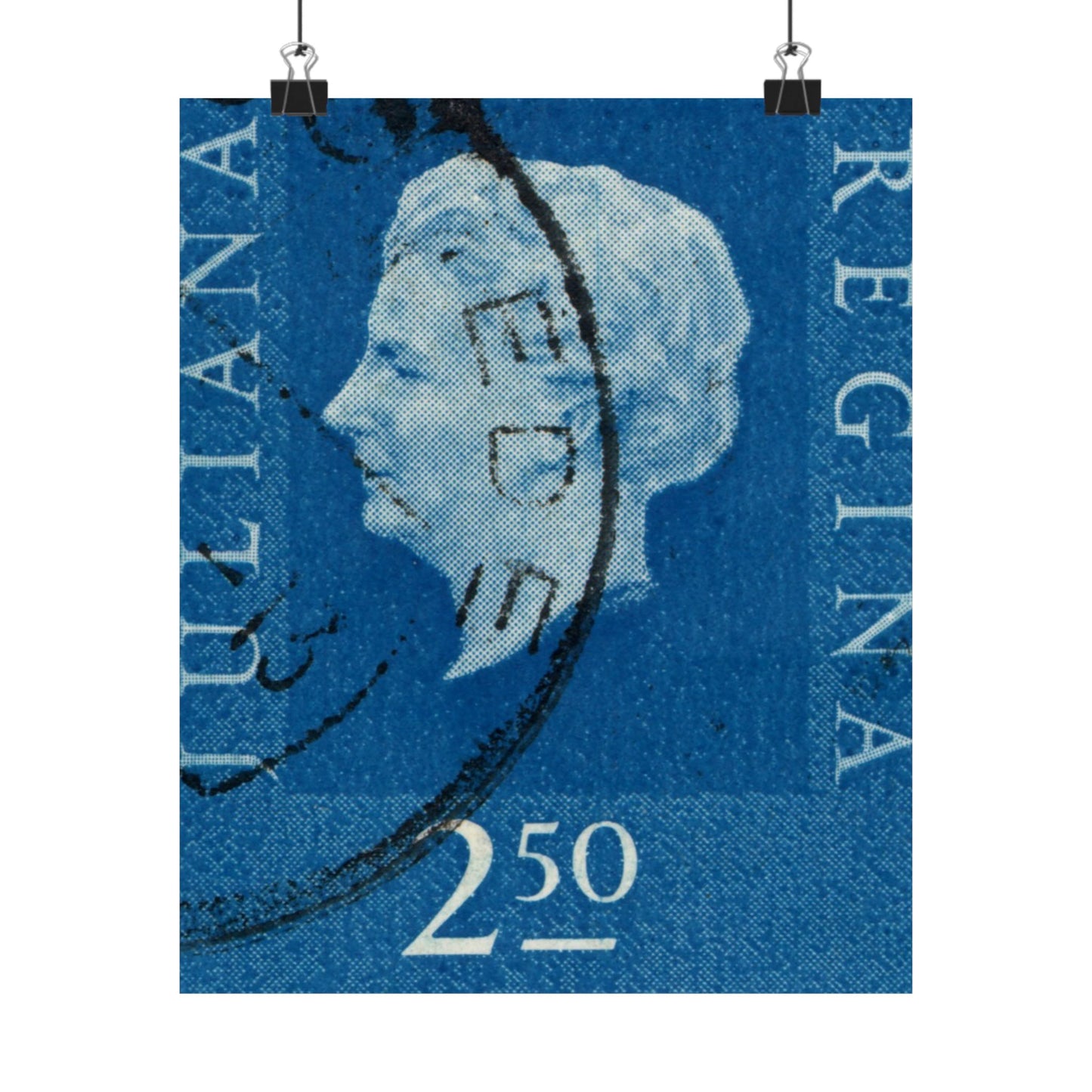 Satin Poster - Queen Wilhelmina Stamp Edition