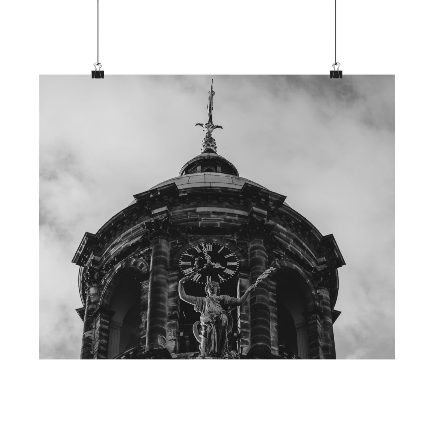 Satin Posters - Royal Palace Dam Square Amsterdam Netherlands Greyscale Design